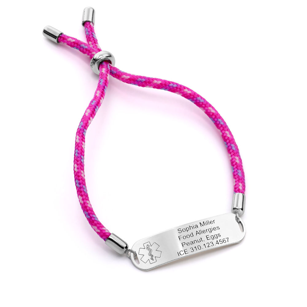 Medical ID Bracelet for Kids in Sterling Silver - 1