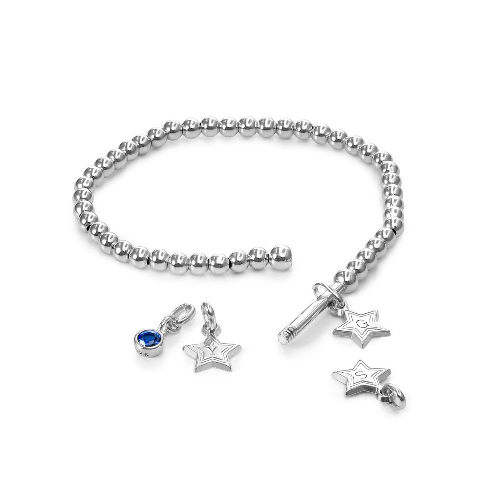 Having a Ball Bracelet with Custom Charms in Sterling Silver - 1