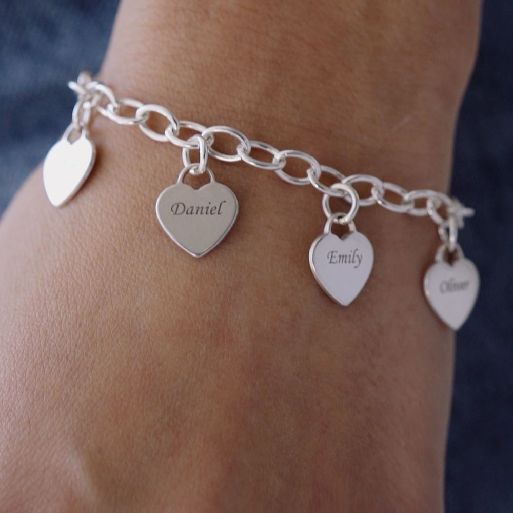 Mother’s Personalized Heart Charm Bracelet - 3