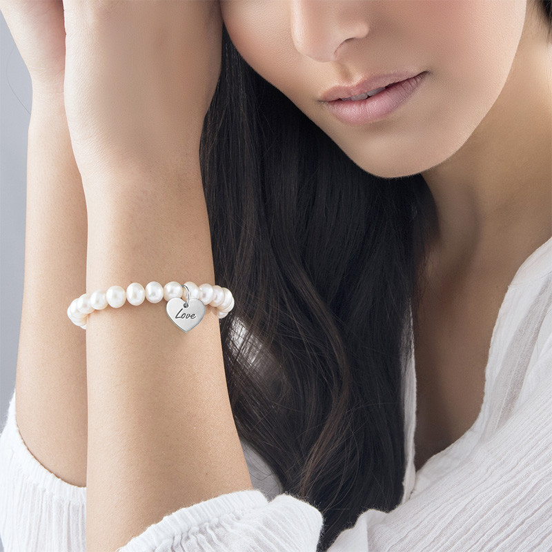 Pearl Bracelet with Charm - 1