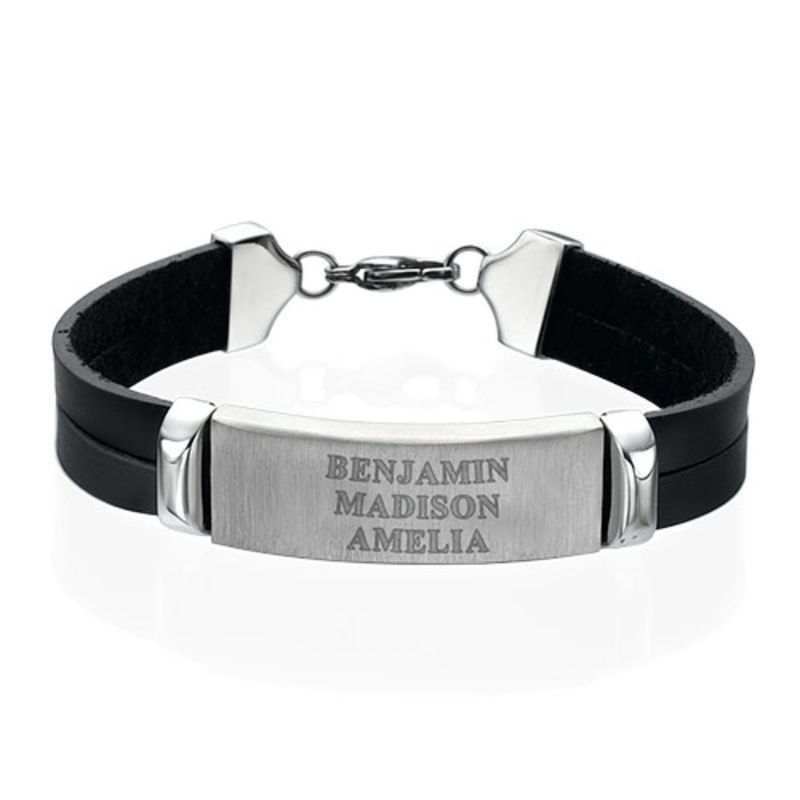 Personalized Leather Bracelet for Men