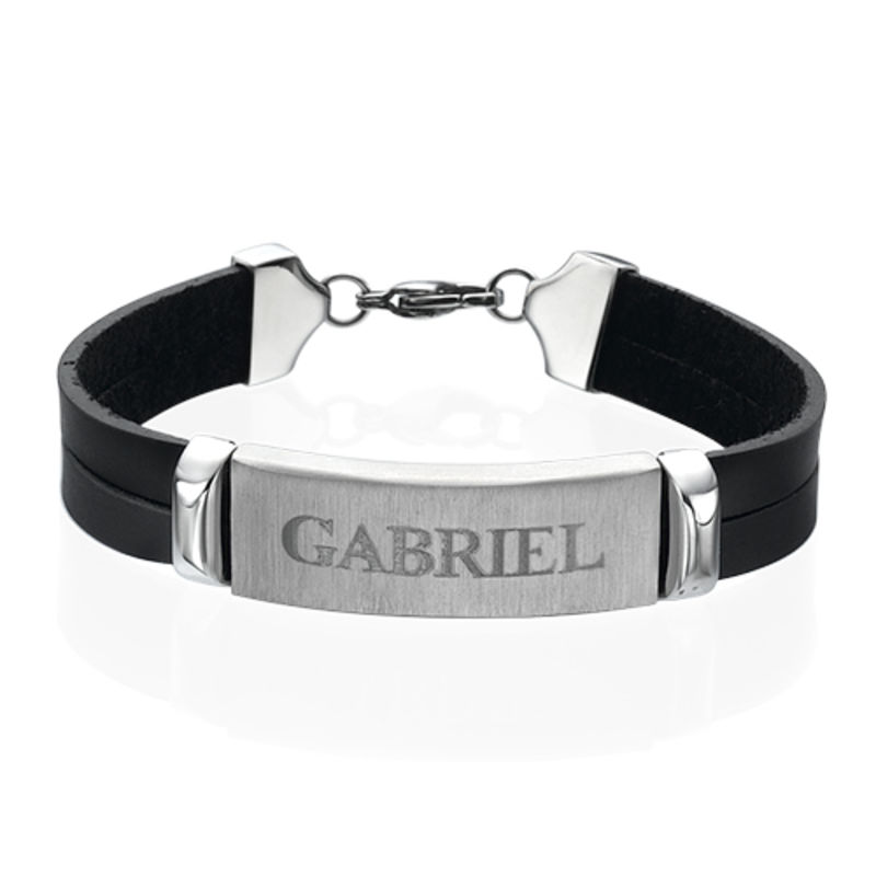 Personalized Leather Bracelet for Men - 1