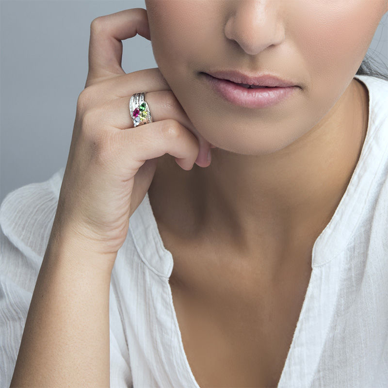 Mother Ring with Birthstones - 3 product photo