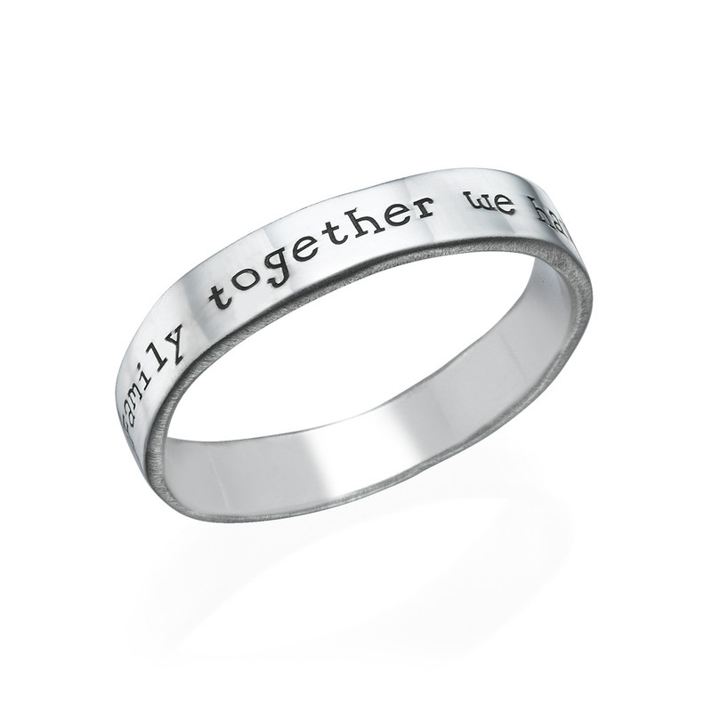 Engraved Name Ring - Hand Stamped Style