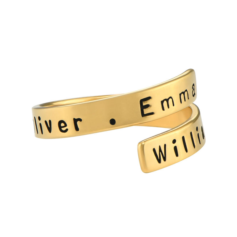 Engravable Ring Wrap in Gold Plating - 2