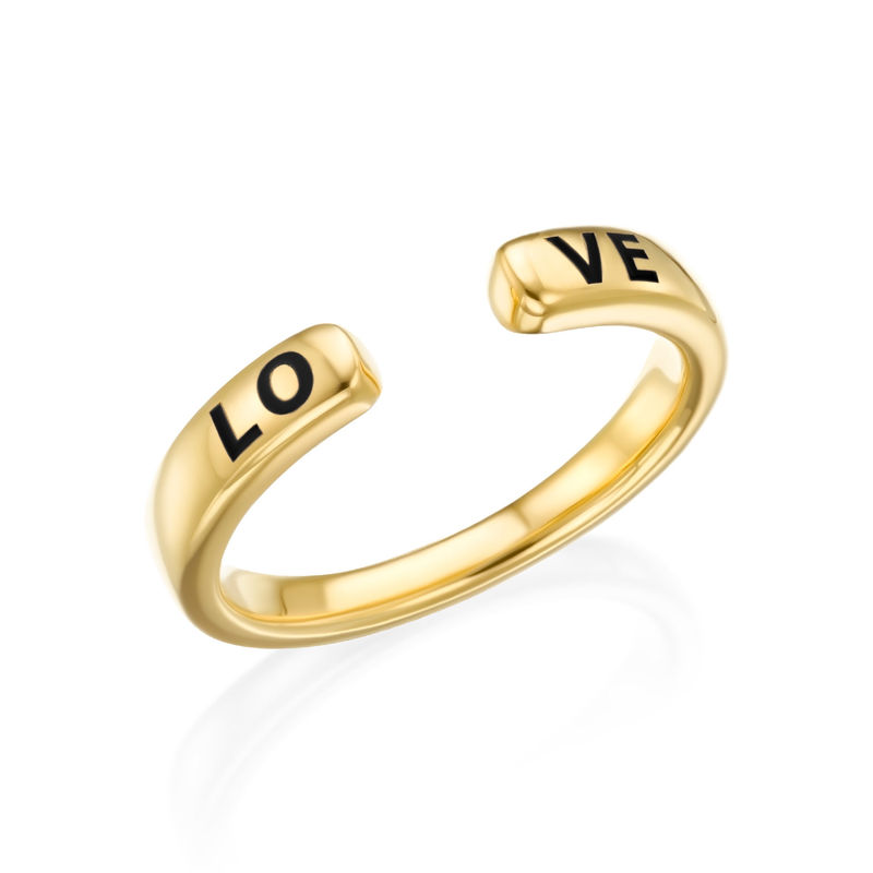 Custom Stacking Open Ring in Gold Plating