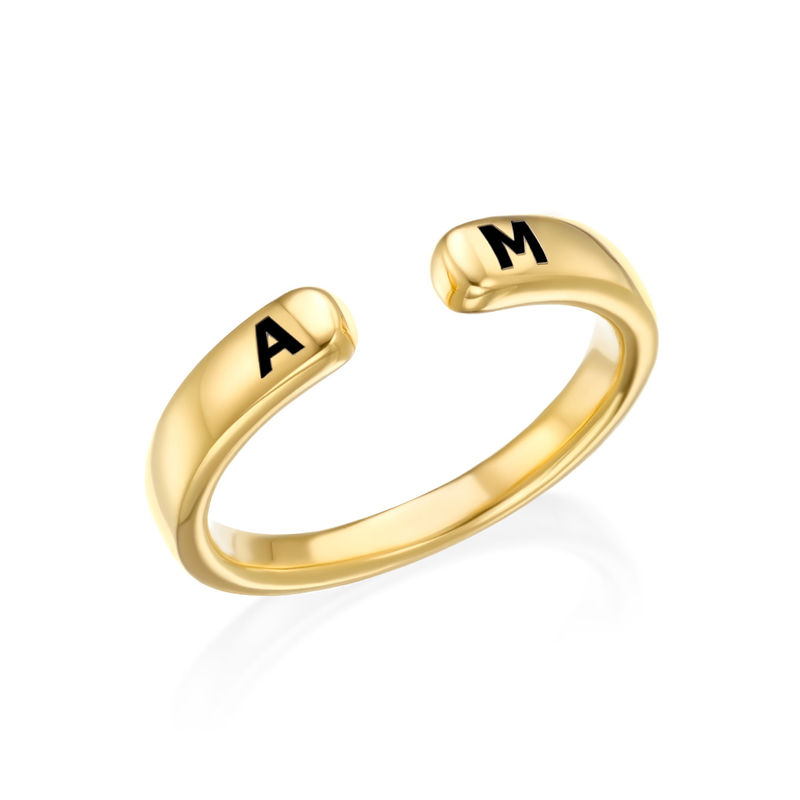 Custom Stacking Open Ring in Gold Plating - 1