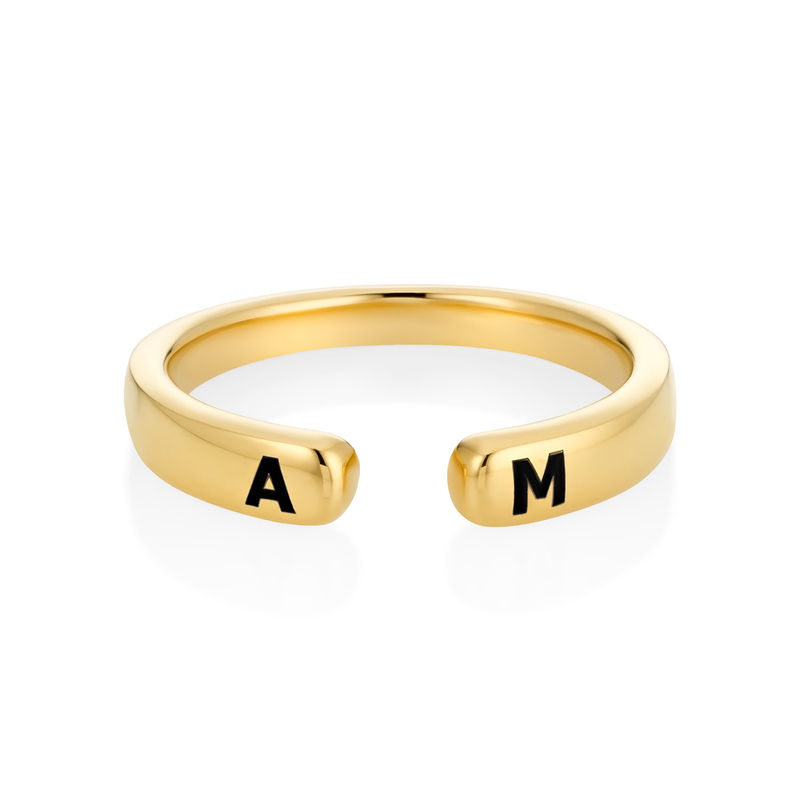 Custom Stacking Open Ring in Gold Plating - 3