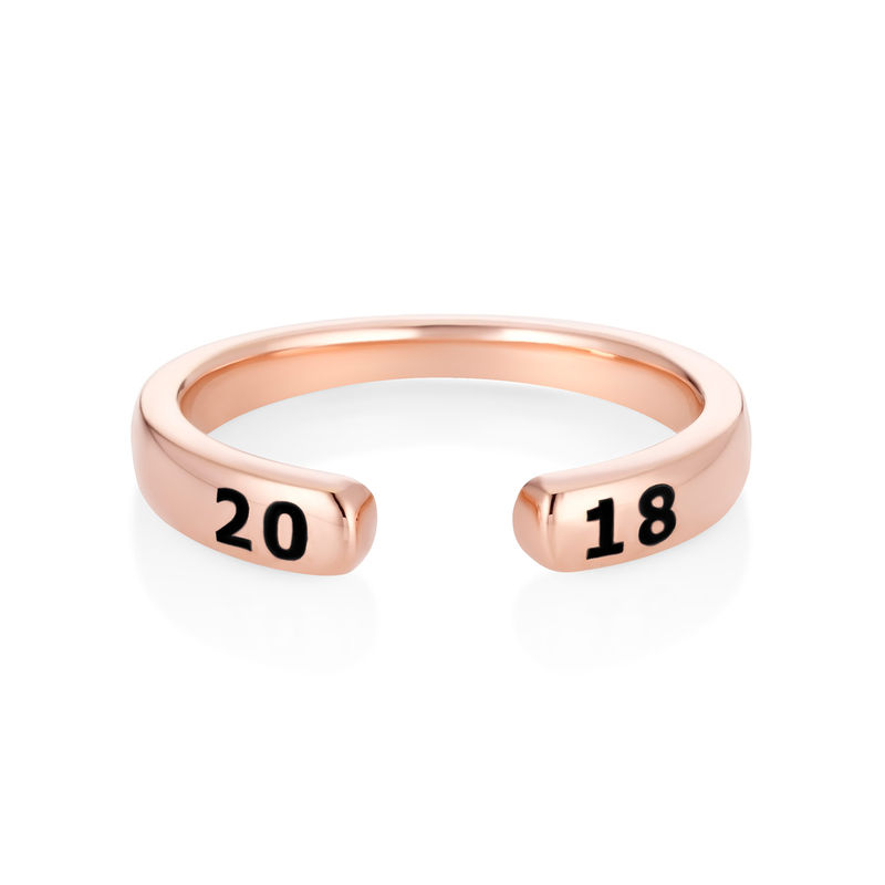 Custom Stacking Open Ring in Rose Gold Plating - 1 product photo
