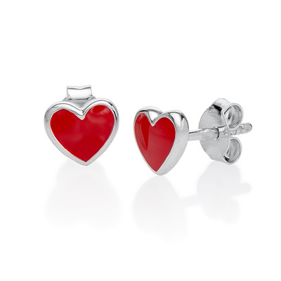 Red Heart Earrings for Kids