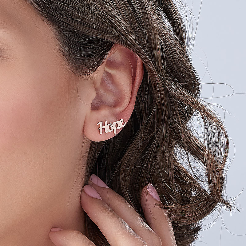 Personalized Ear Climbers with 18K Rose Gold Plating - 3