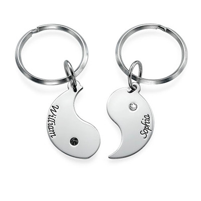 Personalized Yin Yang Keychain for Couples