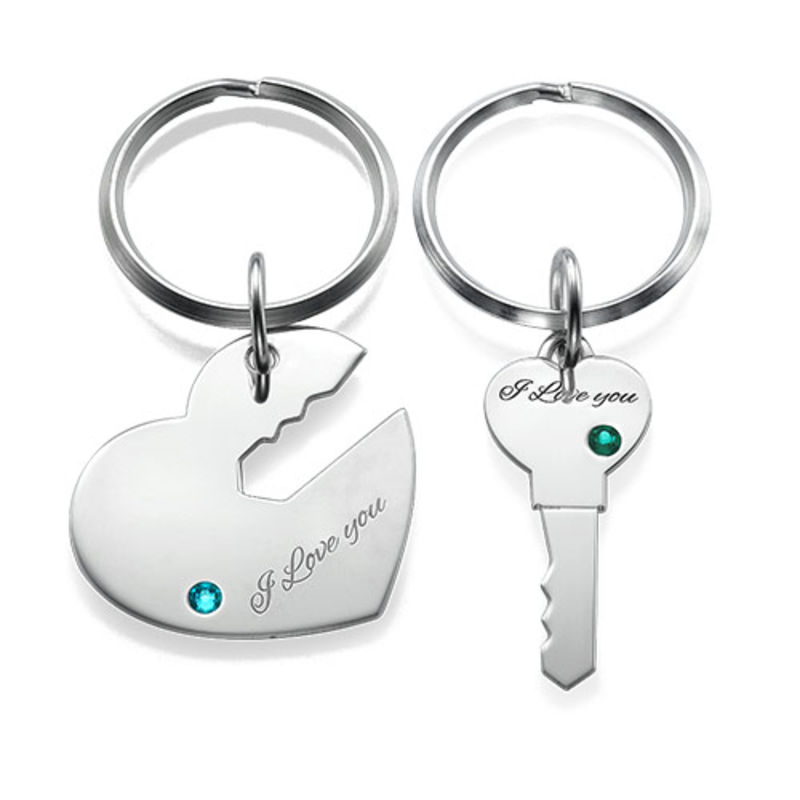 Heart and Key Keychain for Couples