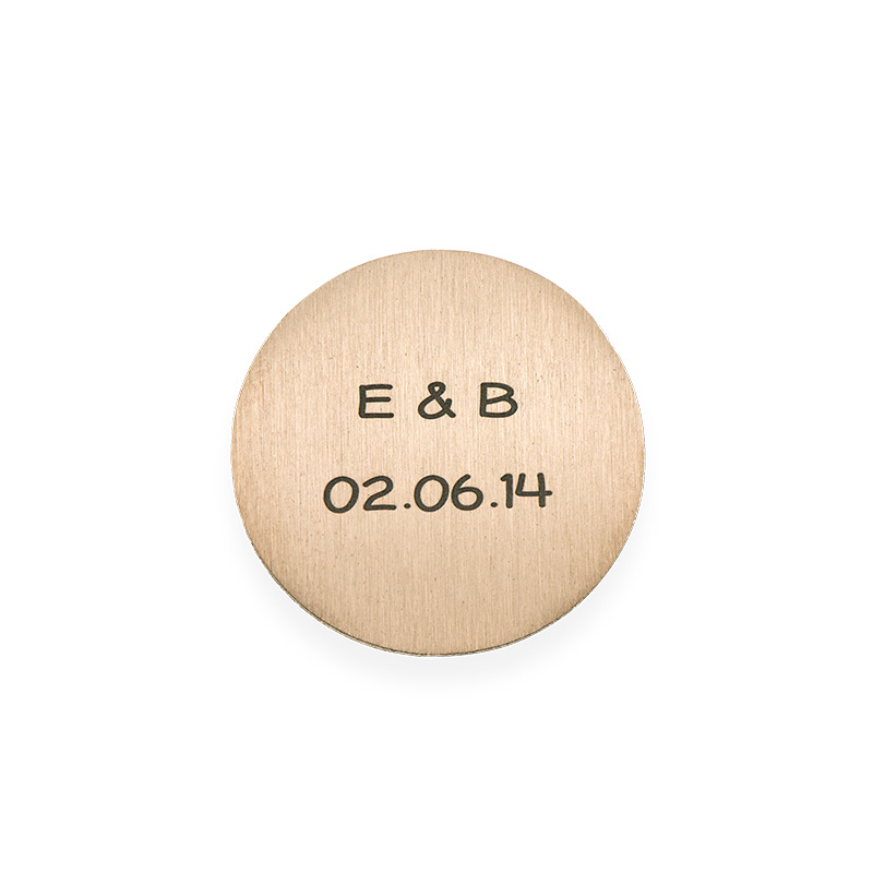 Floating Locket Plate -  Engraved Disc with Initials