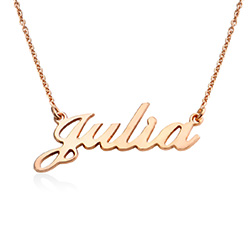 Personalised Classic Name Necklace in 18k Rose Gold Plating product photo