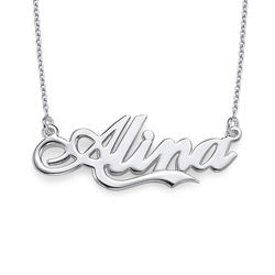Sterling Silver inspired by Coca Cola Style Name Necklace product photo