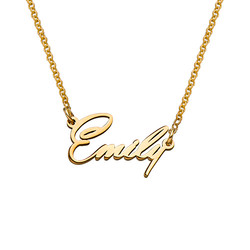 Tiny Name Necklace with 18k Gold Plating - Extra Strength product photo