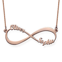 Infinity Name Necklace in Rose Gold Plating product photo