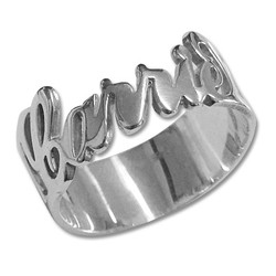 Personalized Silver Cut Out Ring product photo