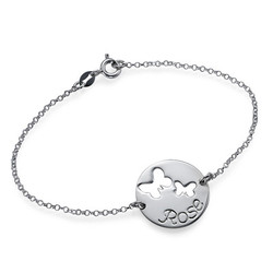 Cut Out Butterfly Bracelet in Silver product photo