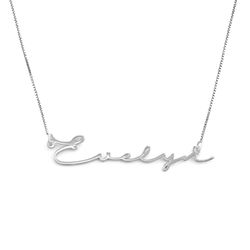 Signature Style Name Necklace - 14k White Gold product photo