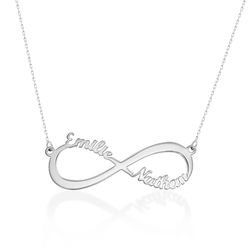 Infinity Name Necklace in 10K White Gold product photo