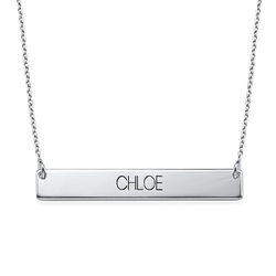 Bar Necklace in All Capital Letters product photo