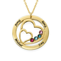 Gold Plated Intertwined Heart in Heart Necklace product photo