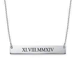 Roman Numeral Bar Necklace product photo
