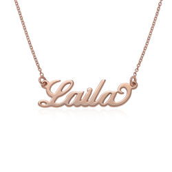 Small Rose Gold Carrie Name Necklace product photo