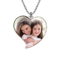 Heart photo necklace in Sterling Silver product photo
