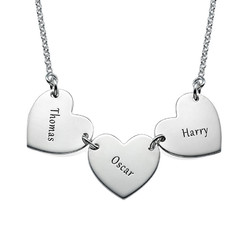 Mother Necklace with Kids Names - Heart Shaped product photo