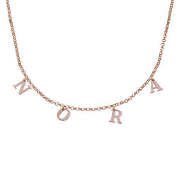 Name Choker in 18K Rose Gold Plating product photo