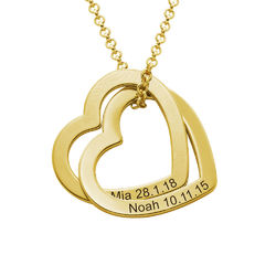 Interlocking Hearts Necklace with 18K Gold Vermeil product photo