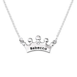 Princess Crown Necklace for Girls with Cubic Zirconia product photo
