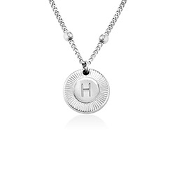 Mini Rayos Initial Necklace in Sterling Silver product photo