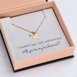 Always The Bridesmaid - Initial Pearl Necklace in 18K Gold Plating product photo
