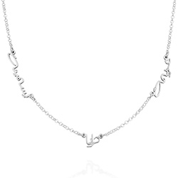 Arabic Multiple Name Necklace in Sterling Silver product photo