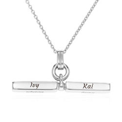 MYKA T- Bar Necklace in Sterling Silver product photo