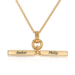 MYKA T-Bar Necklace in 18k Gold Plating product photo