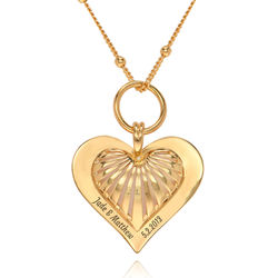 3D Heart Necklace in 18k Gold Vermeil product photo