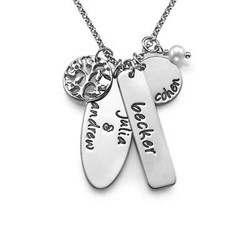 Sterling Silver Personalized Family Tree Jewelry product photo