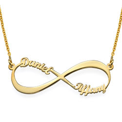 Infinity Name Necklace in Gold Vermeil product photo