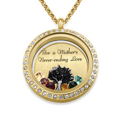 We Are Family Floating Locket with Gold Plating product photo
