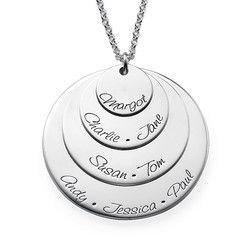 Engraved Mom Necklace with Four Discs product photo