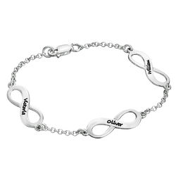 Multiple Infinity Bracelet in Silver product photo