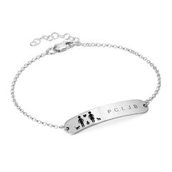 Family Bar Bracelet in Sterling Silver product photo