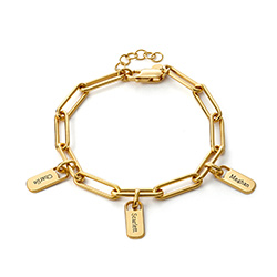 Rory Chain Link Bracelet with Custom Charms in 18K Gold Plating product photo