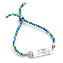 Medical ID Bracelet for Kids in Sterling Silver product photo