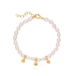 Julia Pearl Anklet in Gold Plating product photo